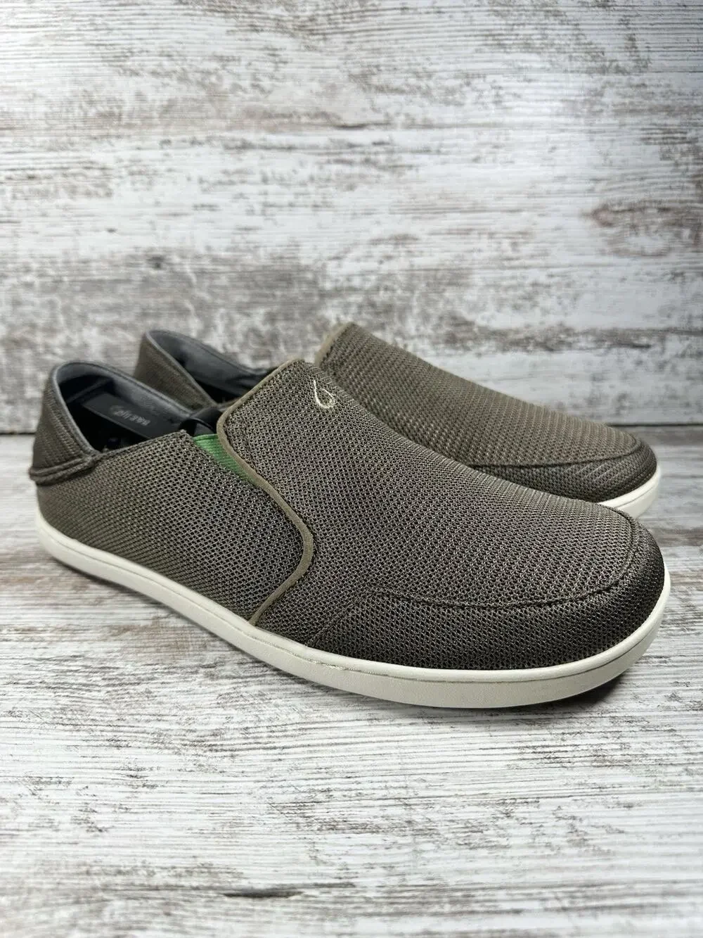 Men's OluKai Nohea Mesh Brown Mustang Slip On Casual Shoes Sz 13 EUC!
